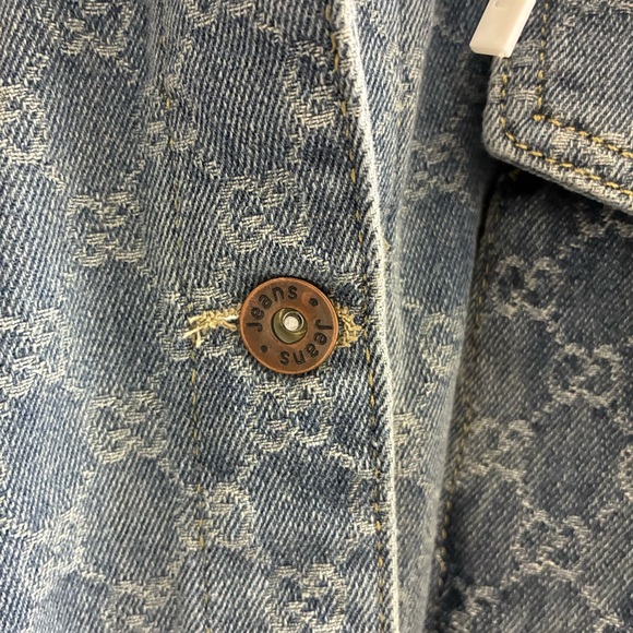 Gucci monogram GG cropped denim jacket - Picture 5 of 10